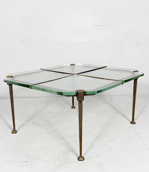 Brutalist side table/coffee table from the 1980s by Lothar Klute, Germany.