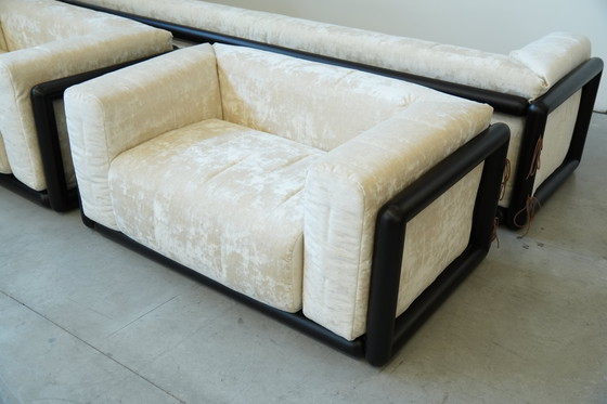 Image 1 of 1973 "Cornaro" Sofa & Fauteuil Set door Carlo Scarpa voor Gavina - Iconisch Italiaans Modernistisch Ontwerp