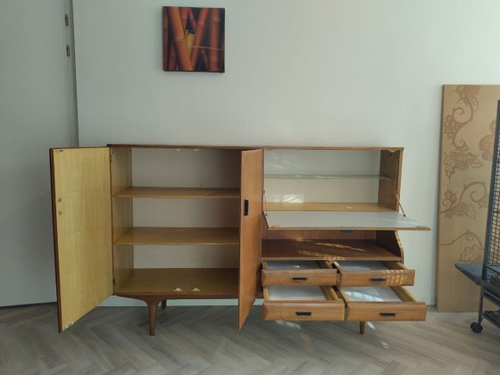 Mid-century Deens dressoir/buffetkast – Glas, Metaal (photo 6 of 15)