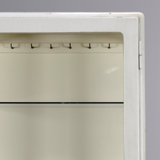 Wooden medical cabinet from the 1930s, Display cabinets, Glass, Metal, Creme (photo 11 of 12)