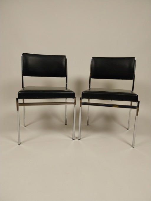 2 X Chaises noires vintage, 1960