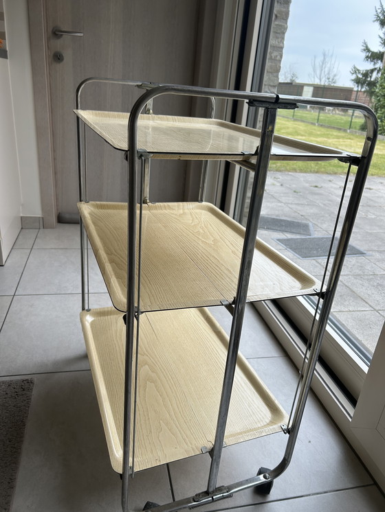 Image 1 of Vintage Folding Serving Trolley