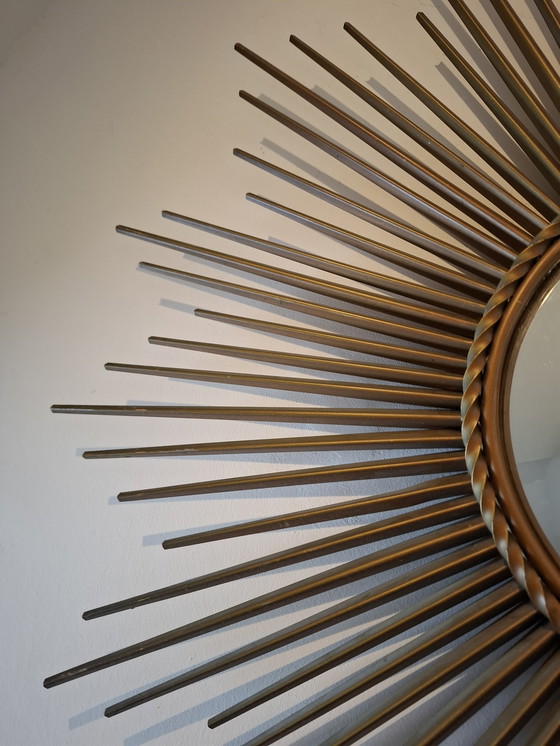 Image 1 of Espejo solar de 83 cm de Chaty Vallauris, firmado en 1960.