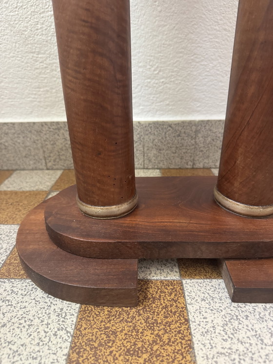 Image 1 of Art Deco houten tafel op voet