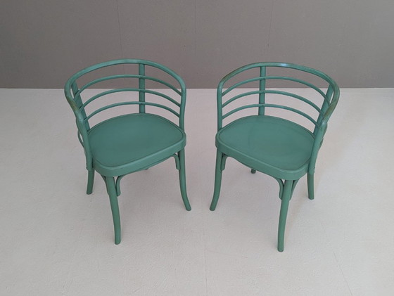Image 1 of Conjunto vienés moderno Thonet B 246 con sillas y mesa T 142, década de 1930