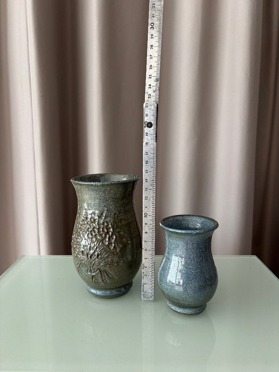 Coppia di vasi in ceramica da studio belga – Fatti a mano – Regali (photo 9 of 9)