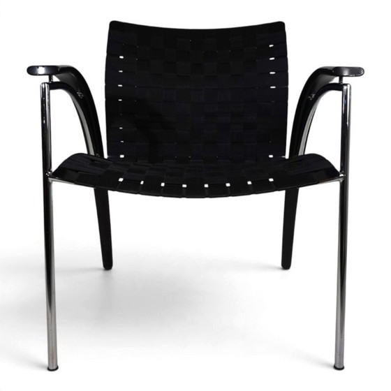 Poltrona lounge Thonet di Peter Maly, 1980 – Poltrone, Cromo, Legno, Vintage (photo 2 of 16)