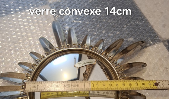 Image 1 of Specchio solare 35cm Deknudt vetro convesso 14cm 1970. Dimensioni rare