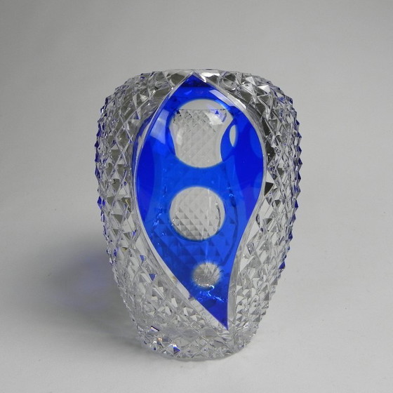 Image 1 of VSL Val Saint Lambert vase by Xavier Crespo, signed number 136-180