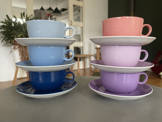 Image 1 of Kop en schotel Arzberg en Douwe Egberts kleur