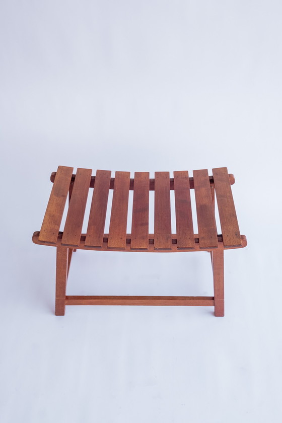 Image 1 of Vintage Houten Krukje/Voetenbank