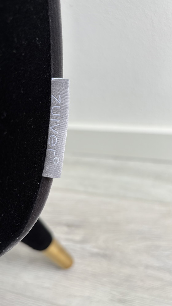 Image 1 of 2x Zuiver Sam Fauteuil. Zwart/grijs.