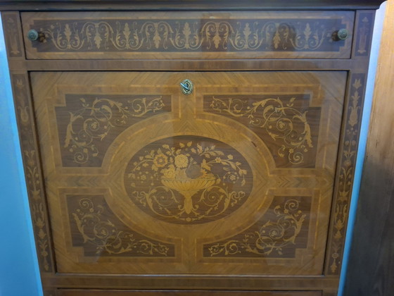Antieke Italiaanse Barkast Louis XVI-Stijl – Drankenkasten, Glass, Wood (photo 2 of 15)