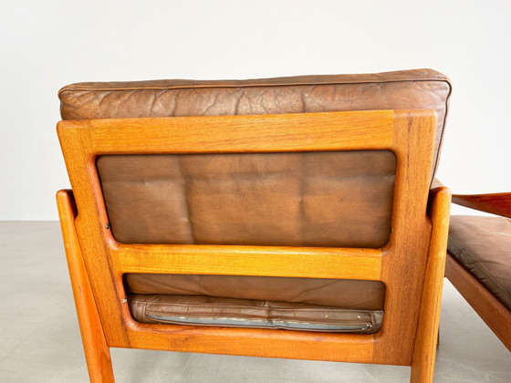 Image 1 of 2X Mid Century fauteuil Niels Eilersen Illum Wikkelsø Fauteuil Teak