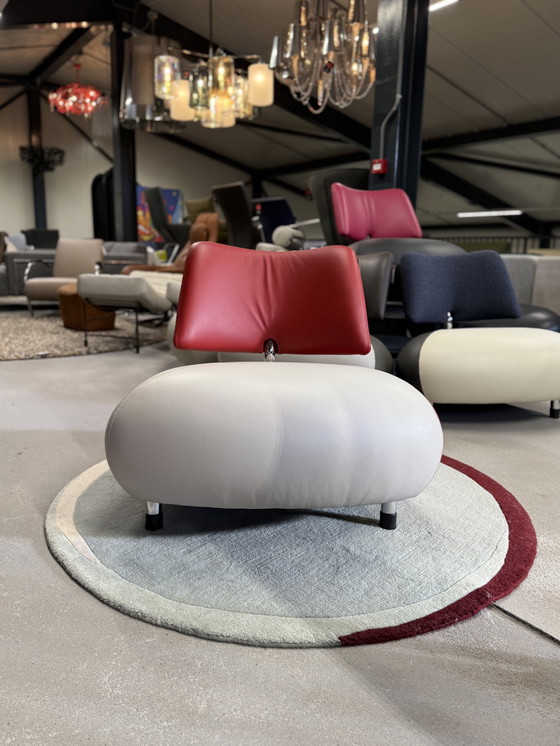 Image 1 of Leolux Pallone Fauteuil Rood Design Stoel Leer