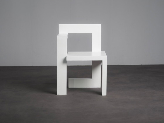 Asymmetrische modernistische houten stoel, Nederland, jaren 70 – Fauteuils, Wood (photo 2 of 8)
