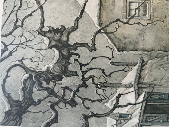 Image 1 of Framed etching by Anton Pieck