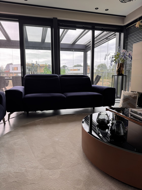 ROM 2x 2-seater Sofa electr. Reclining function + USB in velvet blue – Metal (photo 13 of 13)
