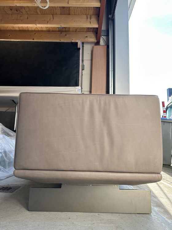 Image 1 of Minotti Dylan Petit canapé – cuir taupe – 160 cm – topconditie