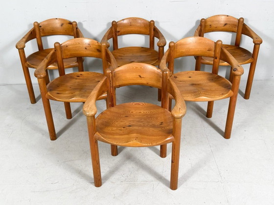 Image 1 of Set van 6 fauteuils van Rainer Daumiller voor Hirtshals Sawmill, Denemarken, jaren 70.