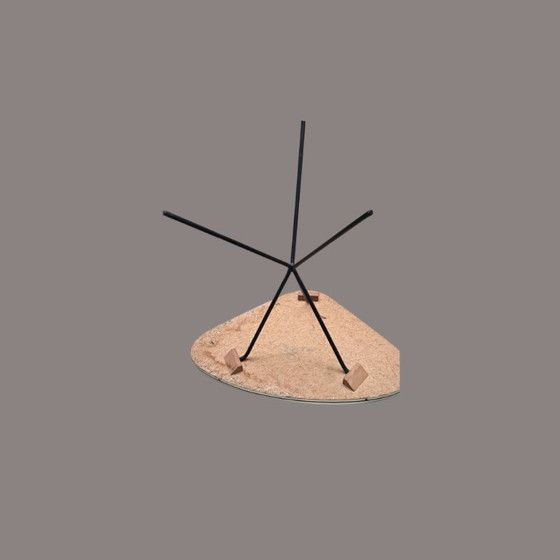 Image 1 of Erdal-Beistelltisch aus der Mitte des 20. Jahrhunderts – rosa Emaille – Belgien, 1950er Jahre