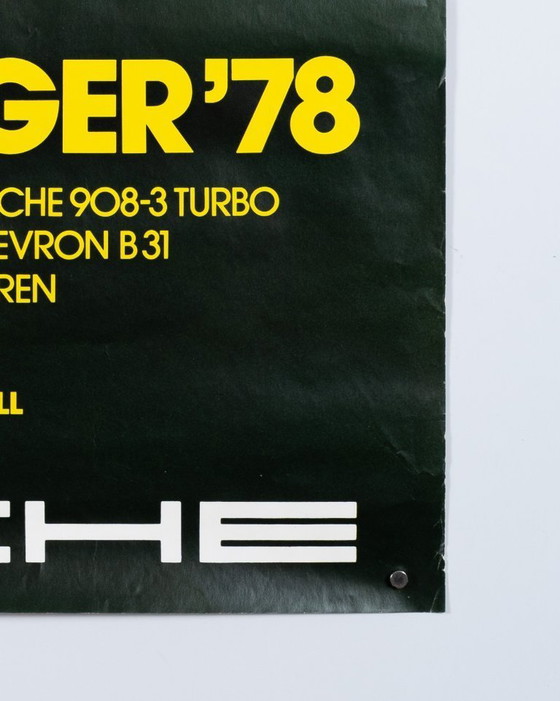 Image 1 of Porsche Interserie Sieger – 1978 – Original Vintage Porsche Poster by Werbeagentur Strenger – Vintage Motorsport – 102x76 cm