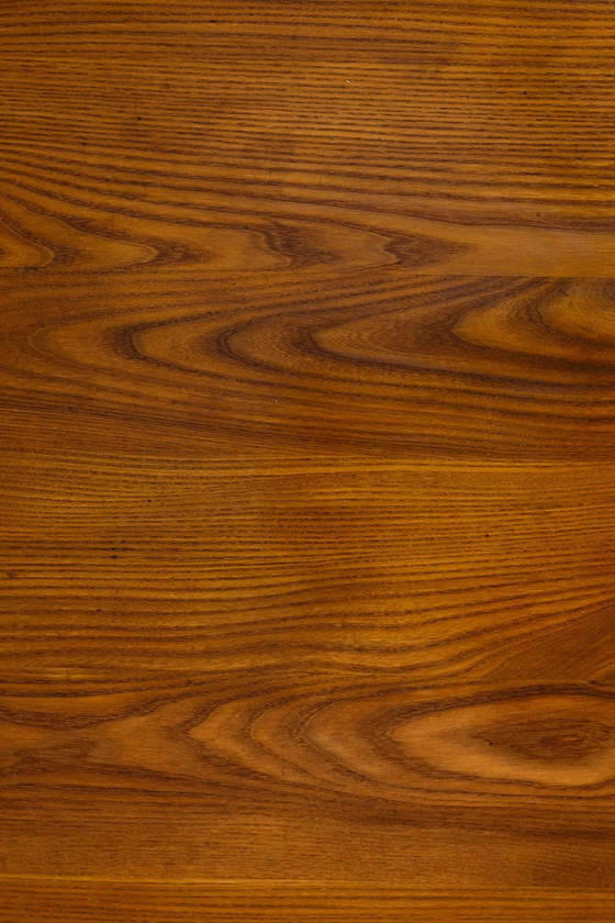 Image 1 of Pierre Chapo. Table basse en orme massif blond. Années 1970.