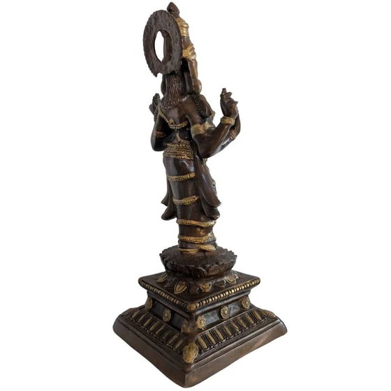 Estatua de Bronce Lakshmi – Diosa India del Sur de la Prosperidad sobre Base de Loto | 1stbuddha – Esculturas (photo 6 of 10)