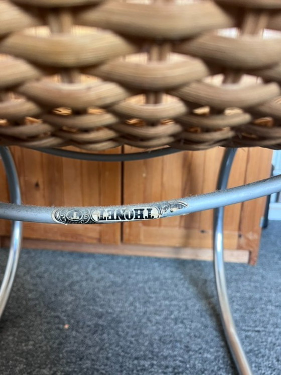 Thonet MR10 vintage – Ludwig Mies van der Rohe – rotin et chrome – Fauteuils, Rattan (photo 4 of 5)
