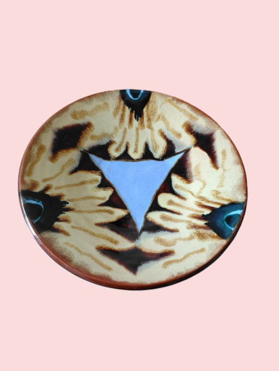 Image 1 of Plaque murale des années 60 avec des fleurs