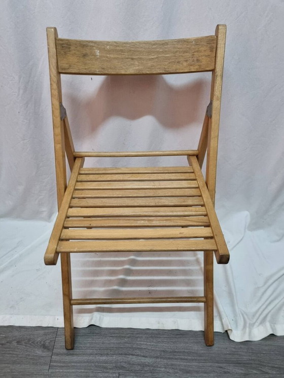 Image 1 of 1980 wooden folding chair