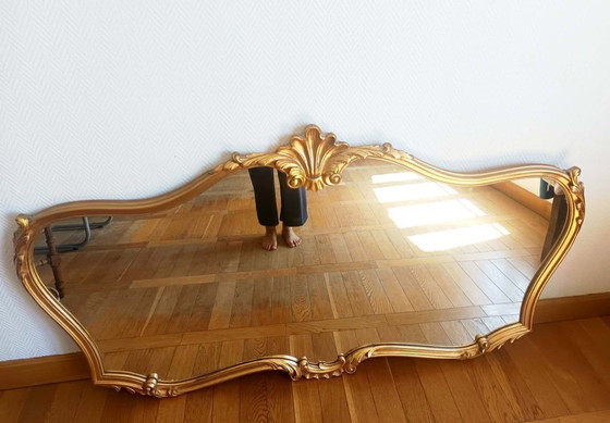 Image 1 of Large Louis XV style giltwood mirror, 166cm