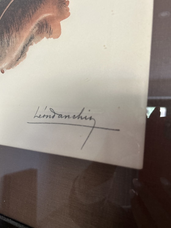 Signed Print Leon Danchin – Paintings & Drawings, Glass (photo 2 of 5)