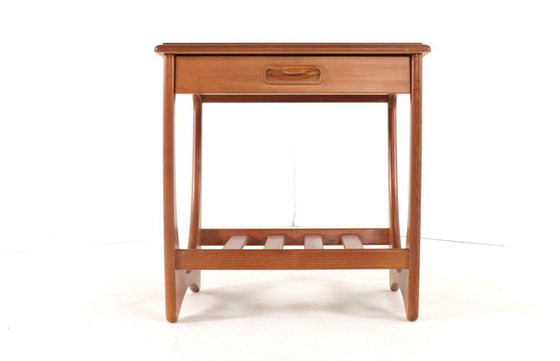 Image 1 of G Plan side table with pull-out drawer vintage