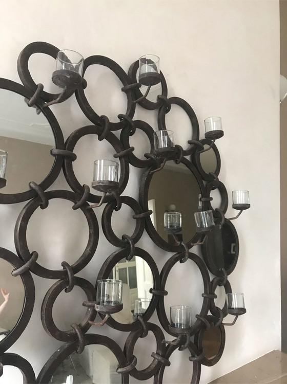 Miroir Fait Main – Décoration, Chrome, Bois (photo 3 of 5)