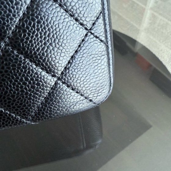 Image 1 of Chanel PST Petite Shopping Tote XL - Extra Large Caviar Grained Calfskin Black Silver Hardware Series 16