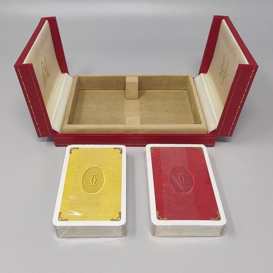Scatola per carte da gioco Cartier degli anni '70 - Oggetto da collezione vintage di lusso francese (photo 5 of 8)