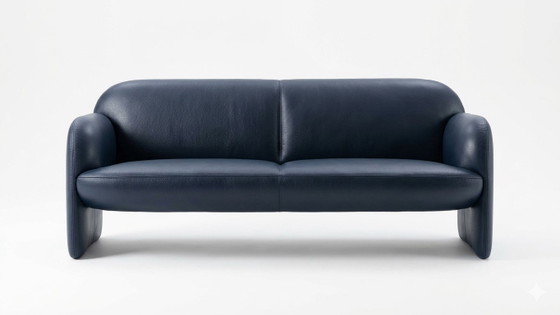 Leolux Modius 3 posti, Divani, Pelle, Blu (foto 3 di 5)