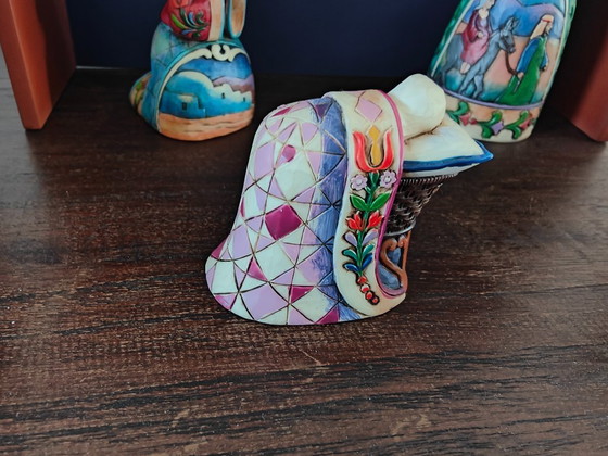 Image 1 of Weihnachtskrippe / Weihnachtsstall, handgefertigt von Jim Shore