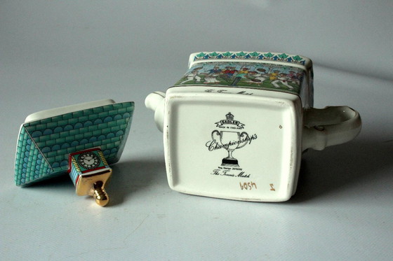 Image 1 of Théière design « Le Match de Tennis » de Sadler, céramique des années 1980