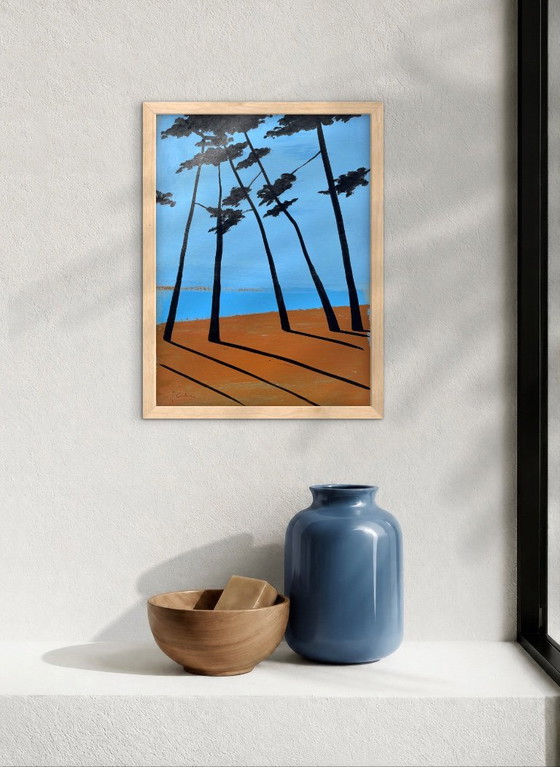 Acrylic and ink on paper, 40x30 cm, framed. – Paintings & Drawings (photo 4 of 10)