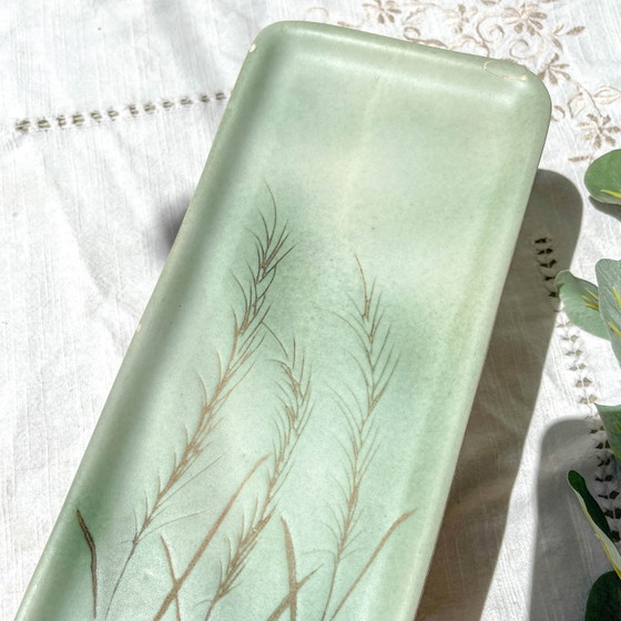 Piatto da Asparagi Vintage in Maiolica Verde Abu Gosh Gerusalemme – Stoviglie (photo 5 of 11)
