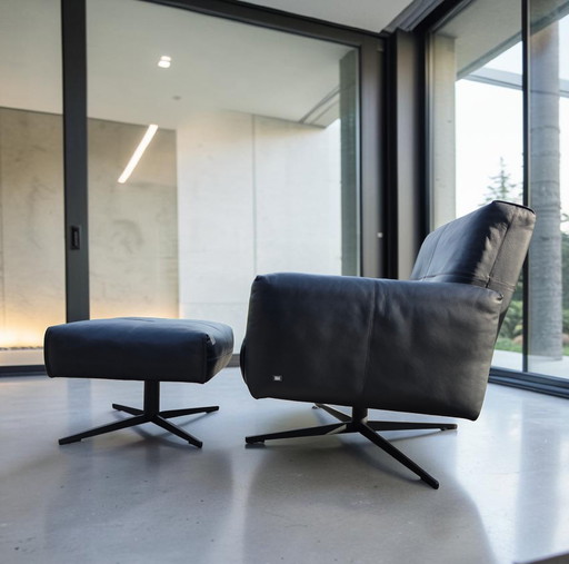 Rolf Benz 50 design swivel armchair 2x + Ottoman