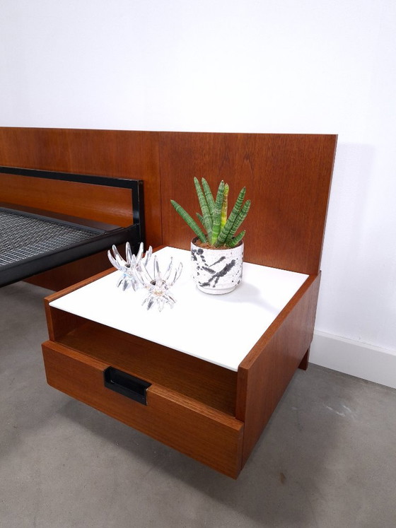 Double bed Japanese Series Cees Braakman for Pastoe and Auping with nightstands – Metal (photo 16 of 20)