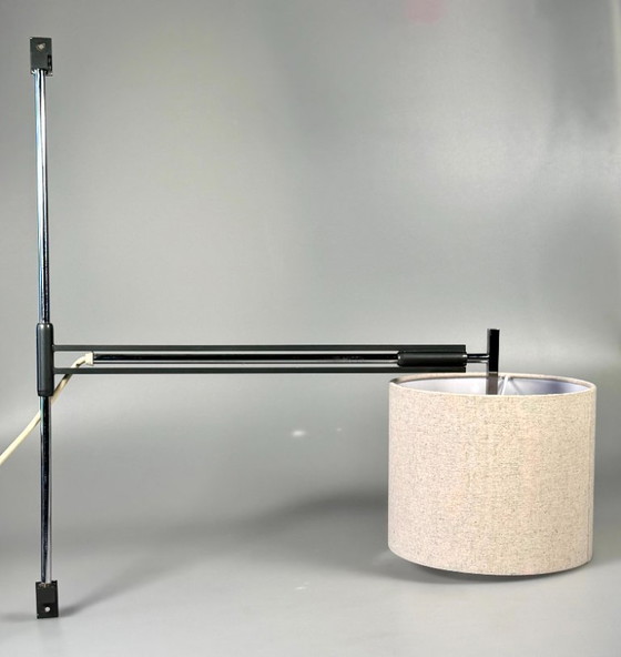 Image 1 of 60er 70er Jahre Wandlampe Wall Sconce ausziehbar Metall Chrom Mid Century Design