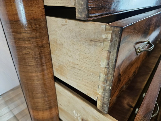 1940s Art Decò walnut chest of drawers, Wood, Brown, Klassiek (photo 14 of 24)