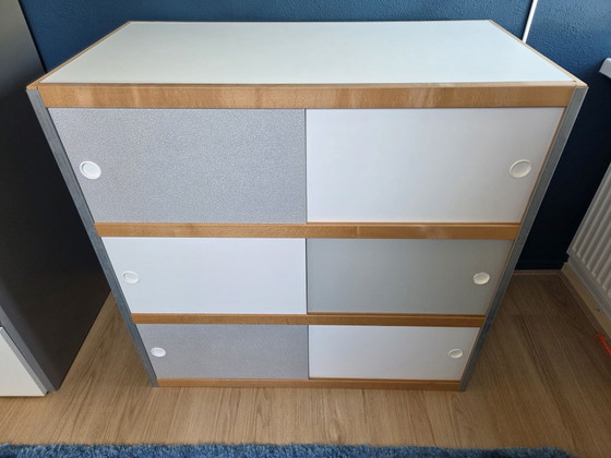 Kewlox / Moduloo Storage cabinet - white and grey – Iron, Mdf (photo 2 of 11)