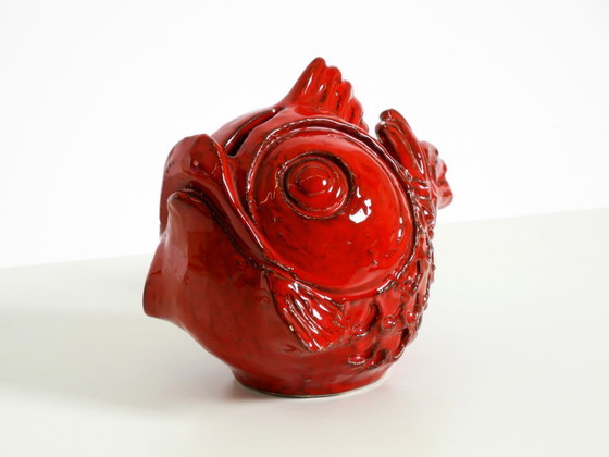 Image 1 of Beautiful 1960s ceramic fish money box by Aldo Londi for Bitossi Italy