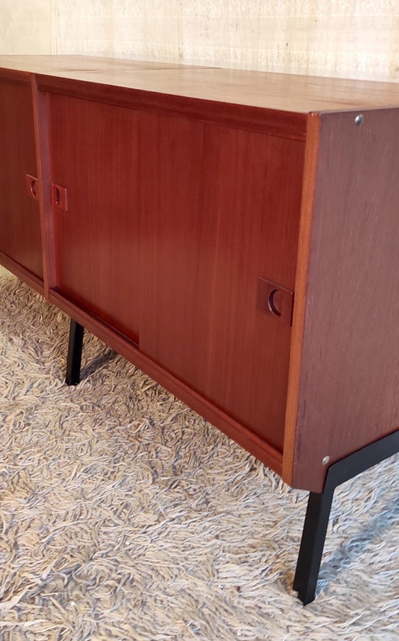 Image 1 of Aparador modernista de teca de René-Jean Caillette para Charron - Años 50/60