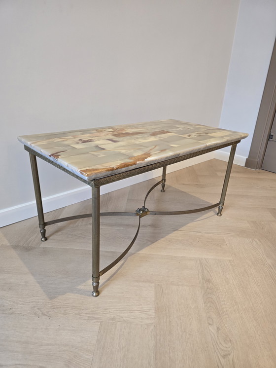 Image 1 of Vintage onyx bijzettafel 